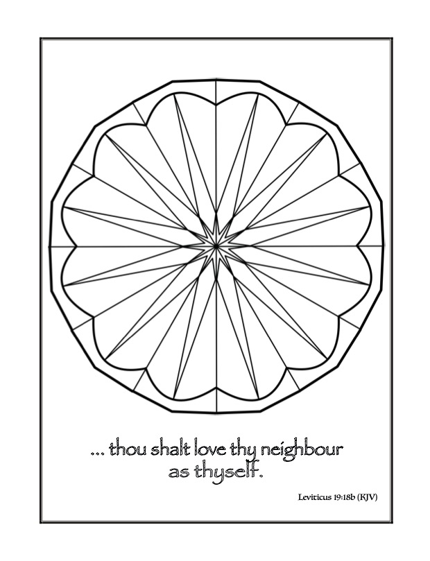 Faith, Hope, Love Colour & Meditate - p45 - Bible passage with star mandala