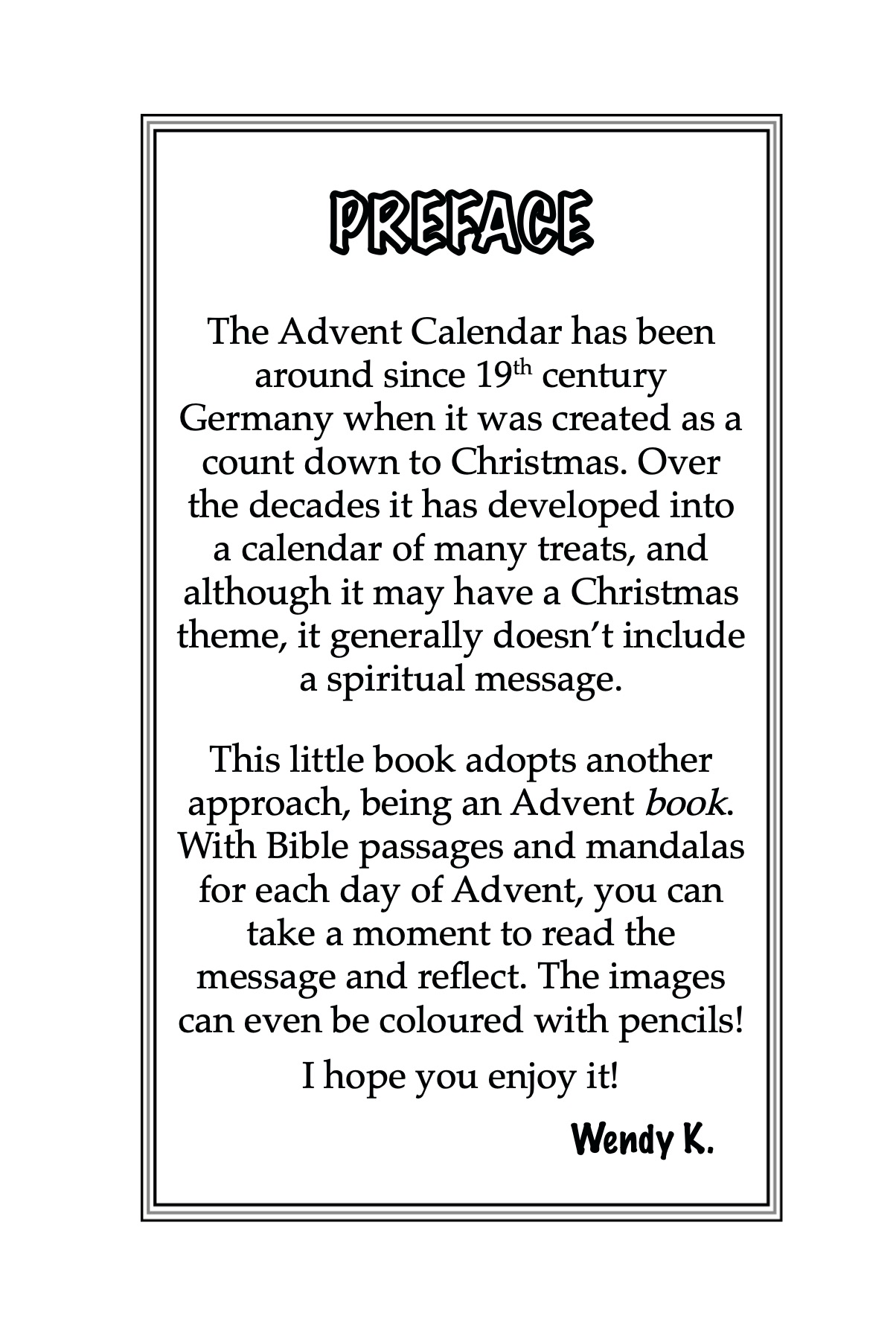 Advent Windows, An Advent Album of Meditations - Preface