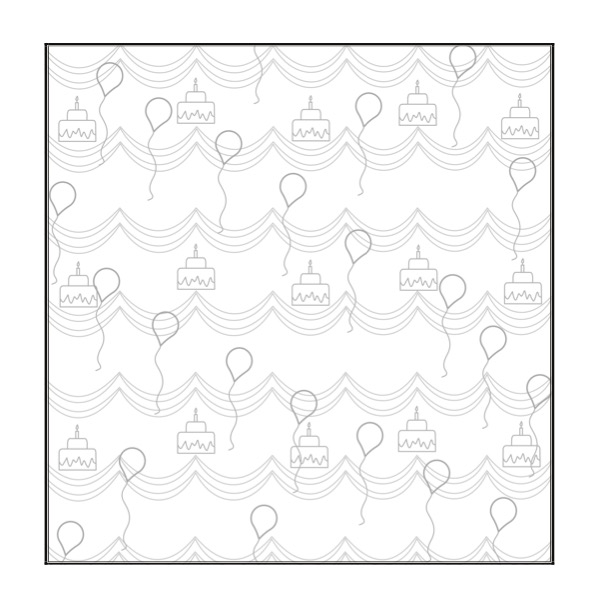 Party Colour & Create Keepsake - p38 - Watermarked image of balloons, streamers & cake