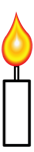 Vector image of lit candle-4