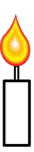 Vector image of lit candle-6