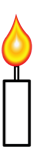 Vector image of lit candle-5